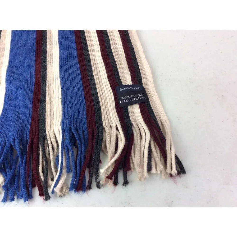 Stanley Blacker Mens Winter Scarf Striped